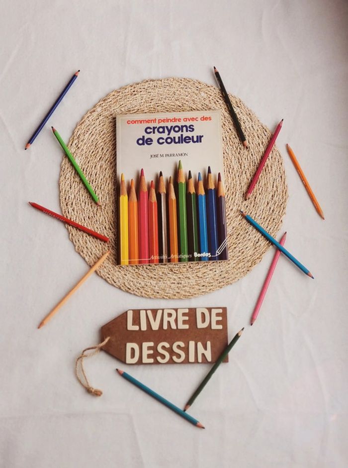 Livre đź“™ comment peindre avec des crayons de couleur, bordas parramon