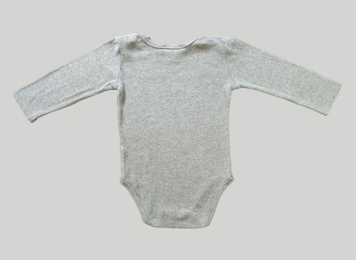 Body manches longues jersey gris noir moustaches Cocoon 12 mois 74 cm garçon - photo numéro 4