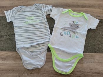 Lot 3 bodies manches courtes - gemo 12 mois