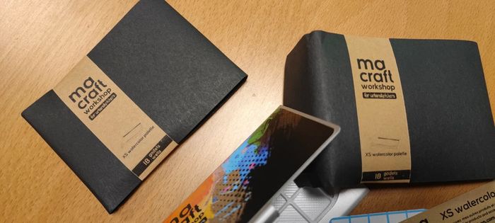 Lot de 2 mini-palettes de voyage pour aquarelle - photo numéro 3