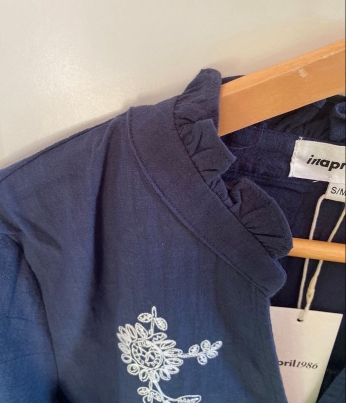 Blouse 100% coton - In April 1996 - Taille S/M - photo numéro 5