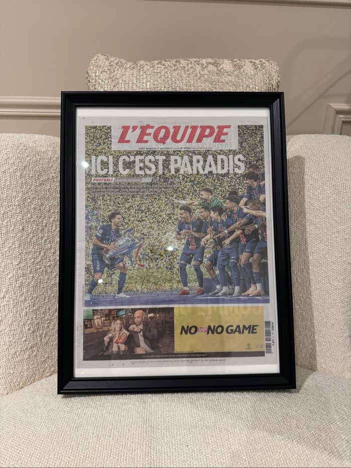 Journal l’équipe 1 juin « ici c’est paradis » victoire paris LDC