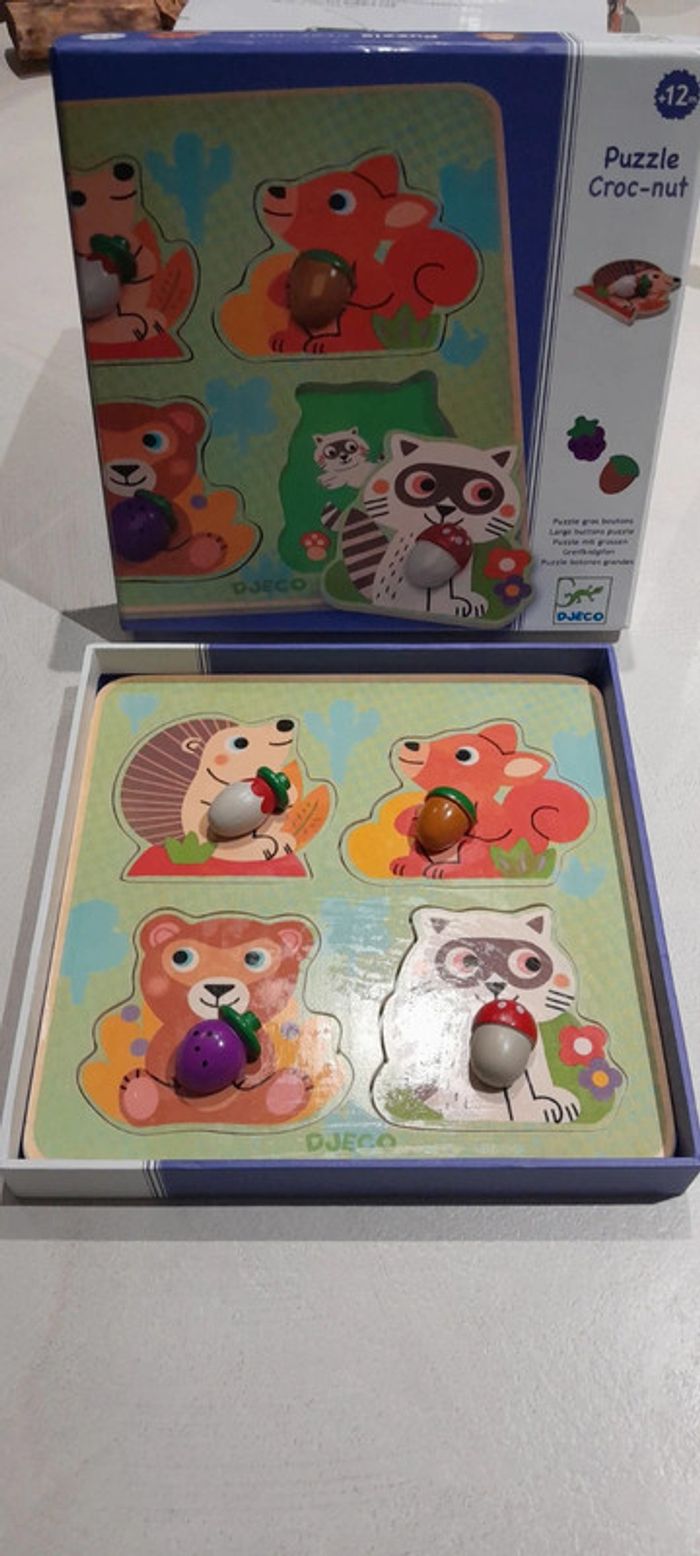 Puzzle gros bouton croc nut