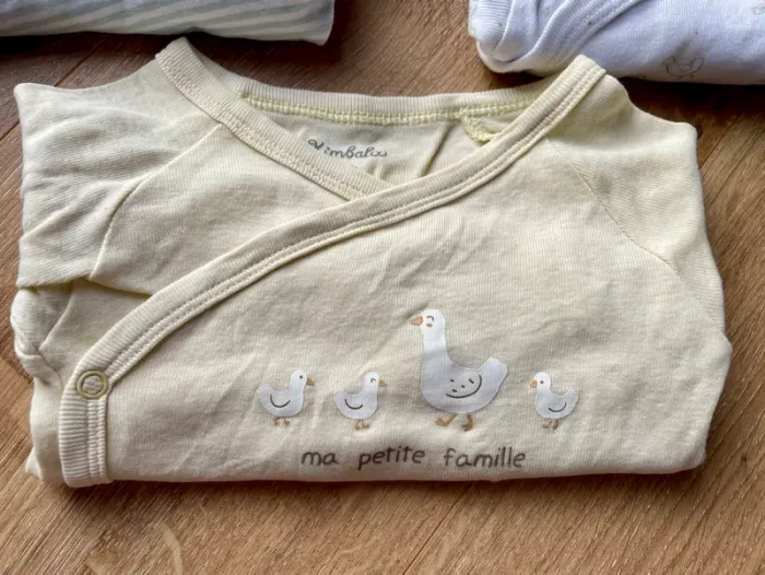 Lot de 3 bodies filles manches longues - 9 mois - photo numéro 4