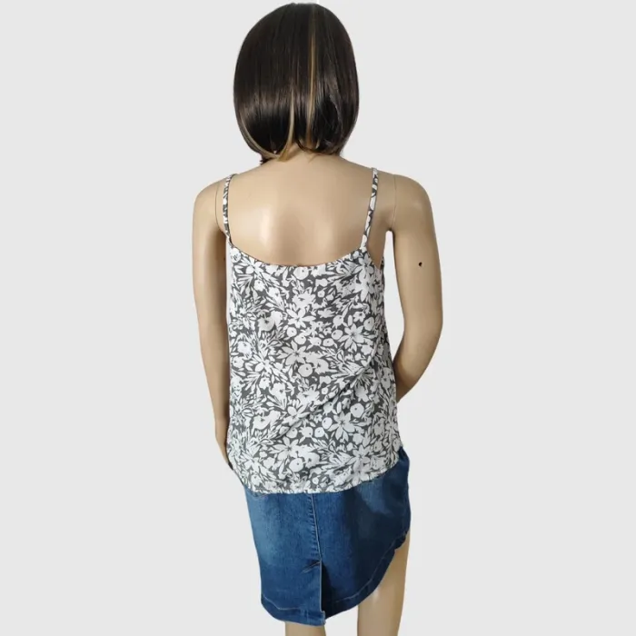 Débardeur Noir et Blanc Taille M, Imprimé floral ! Prix mini ! - photo numéro 4