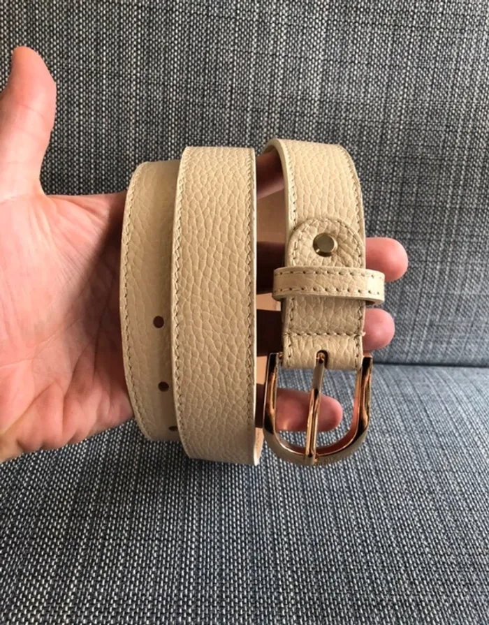 Ceinture femme cuir beige - photo numéro 4
