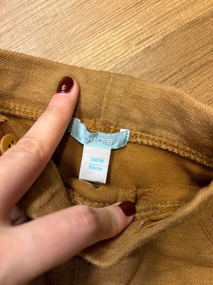 Pantalon 3 mois marron Obaibi - photo numéro 2