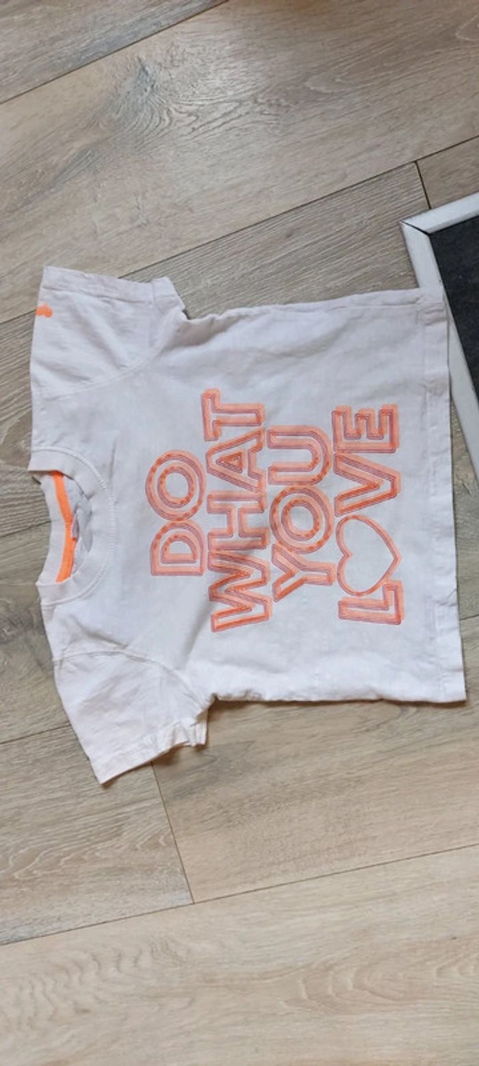 T shirt blanc, manches courtes Zeeman, 9/10 ans, jamais mis - photo numéro 2