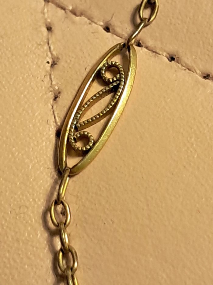 Bracelet filigrané plaqué or et pierres - photo numéro 5