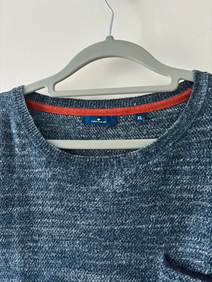 Pull bleu chiné Tom Tailor – Taille XL - photo numéro 4