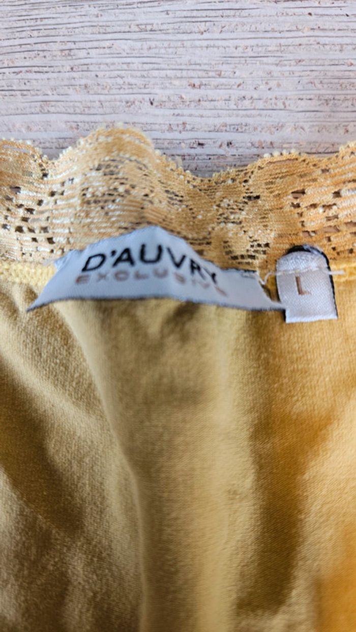 Débardeur jaune avec dentelle, élastique, D'Auvry Exclusive, L, peu mis - photo numéro 7