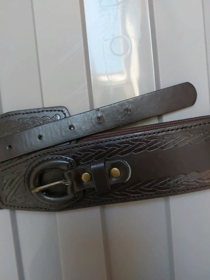 Magnifique ceinture marron vintage - photo numéro 6