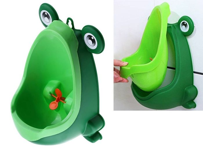URINOIR MURAL POUR BÉBÉ GARÇON en forme de  GRENOUILLE - photo numéro 3