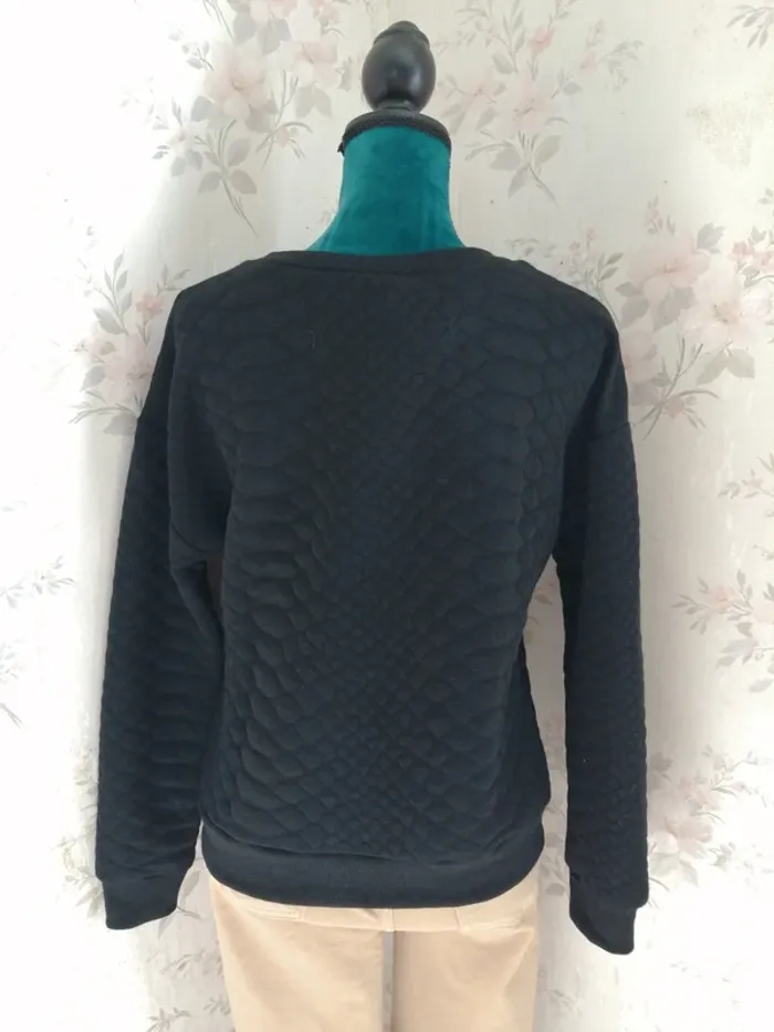 Sweat noir effet piton en relief / by swan paris / (L) - photo numéro 6
