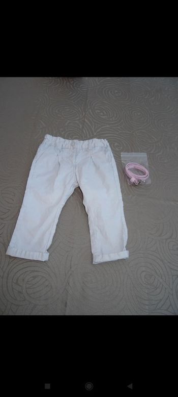 Pantalon fin avec ceinture 6 mois