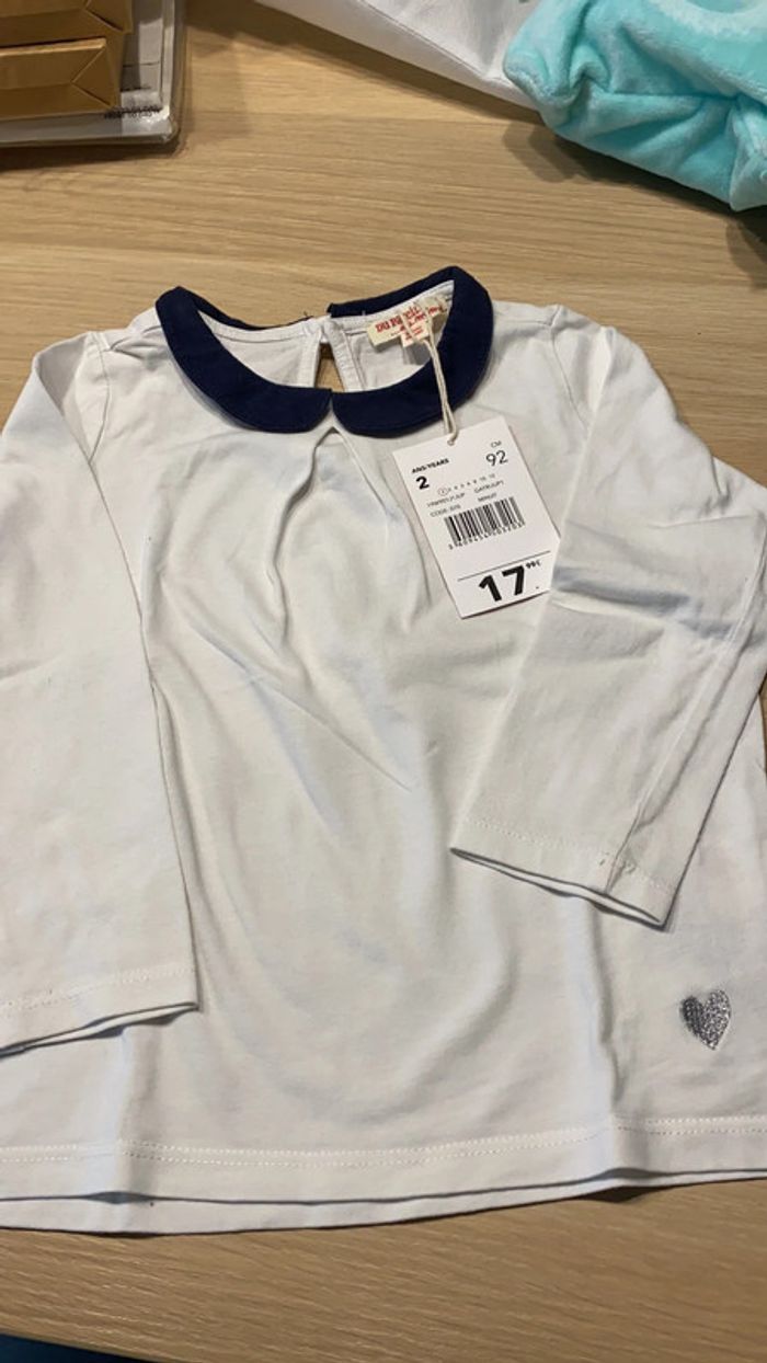 Chemise dpam 2 ans neuve col Claudine