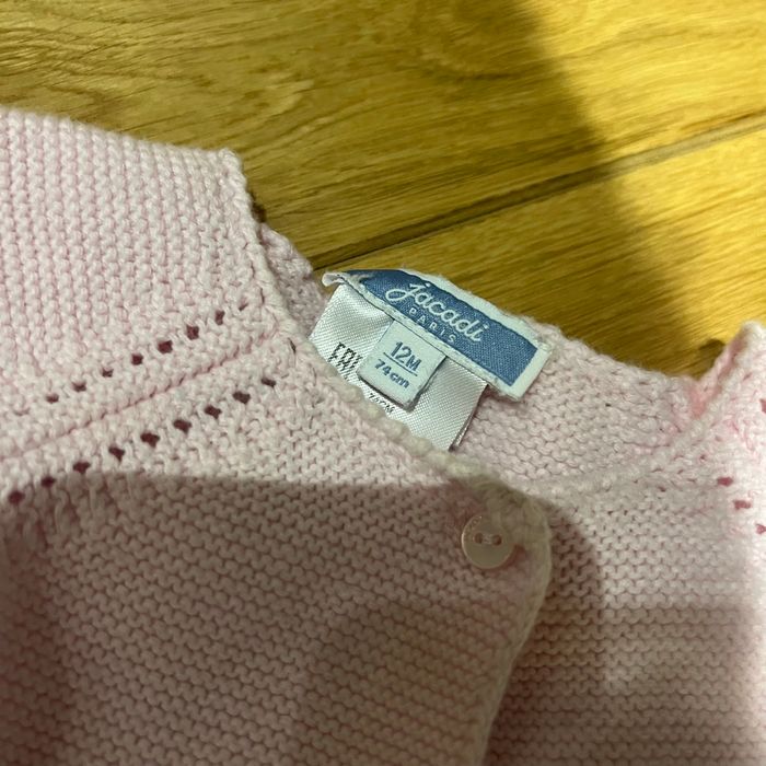 Cardigan 12m fille en cotton Jacadi rose pale - photo numéro 5