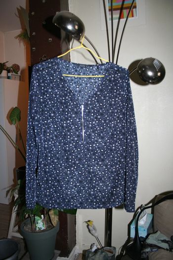 🌸Blouse bleue nuit à manches longues Taille 38 "School Rag" 🌸