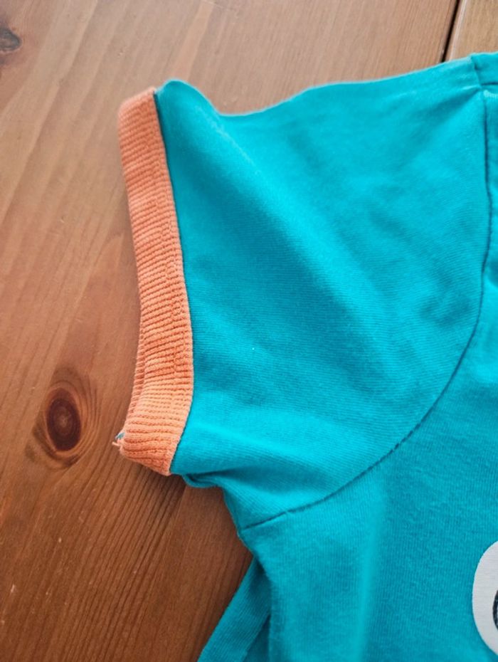 T.shirt manches courtes bleu / vert Du Pareil au même 5 ans - photo numéro 6