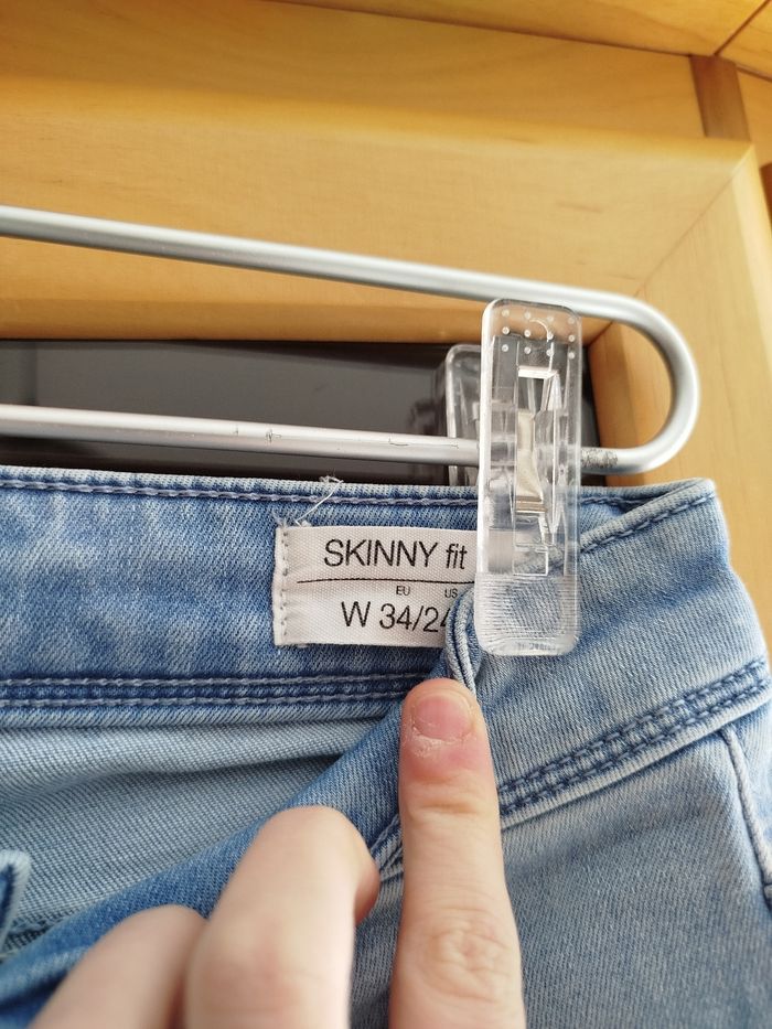 Jean skinny bleu clair taille XS Bonobo. - photo numéro 5