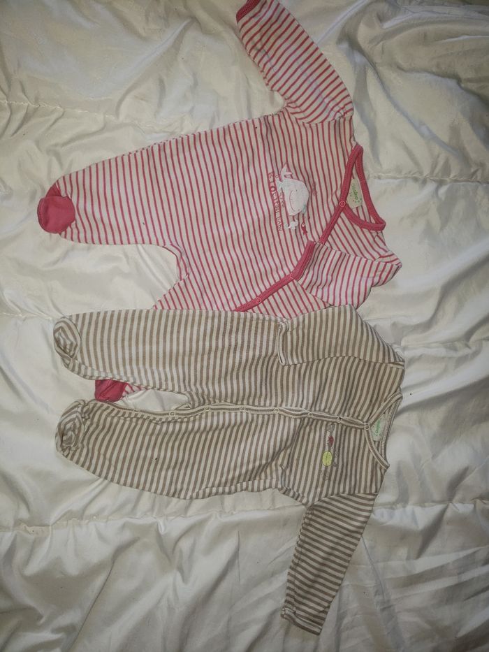 Lot de 2 pyjamas 3 mois coton bio gemo - photo numéro 4