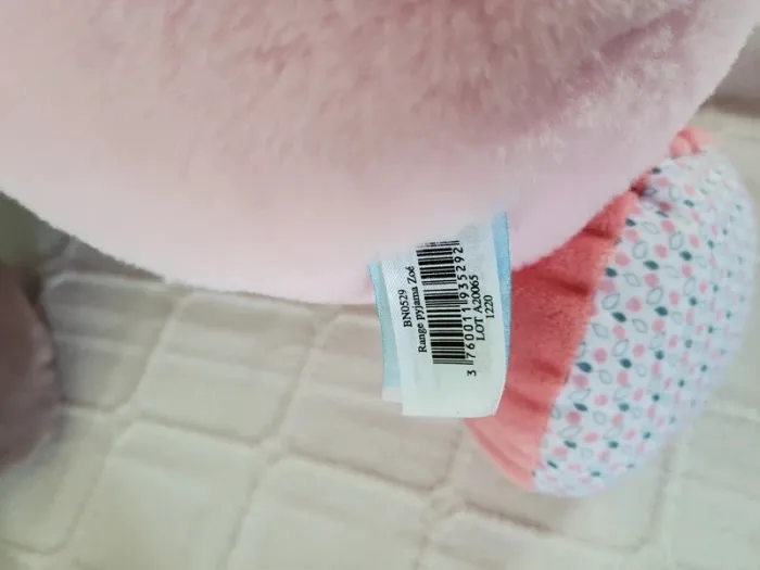 Grande peluche range pyjama hippopotame - photo numéro 8
