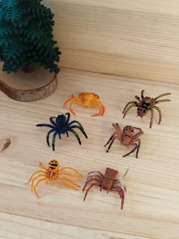 Figurine lot 6 araignées Animal de la forêt