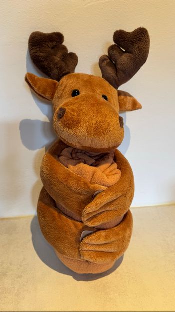 Grande Peluche cerf avec couverture lupilu