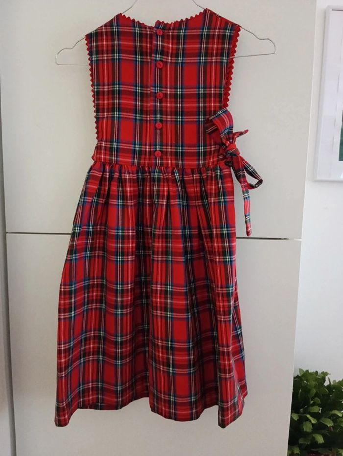 Robe imprimé tartan vintage sans manches taille 8 ans - photo numéro 6