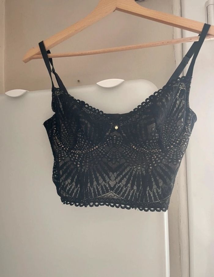 Soutien-gorge bustier Noir RougeGorge 90b neuf - photo numéro 4