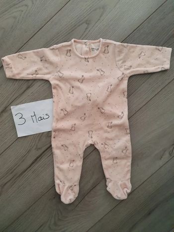 Pyjama velour, 3 mois