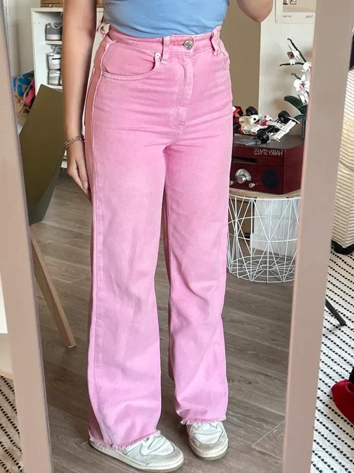 Jean droit rose Zara – taille 34