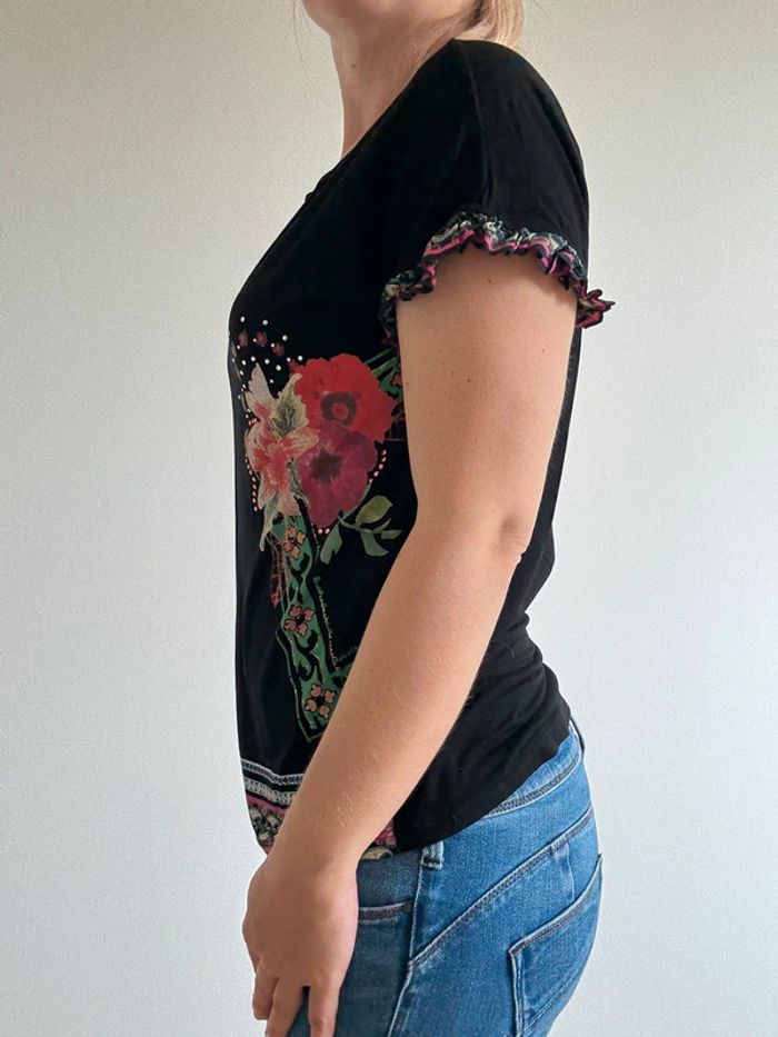 Tee shirt noir Desigual - photo numéro 4