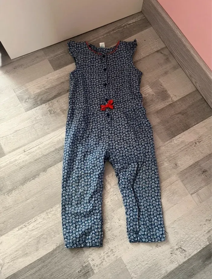 Combinaison bleu Obaibi 18 mois bébé fille