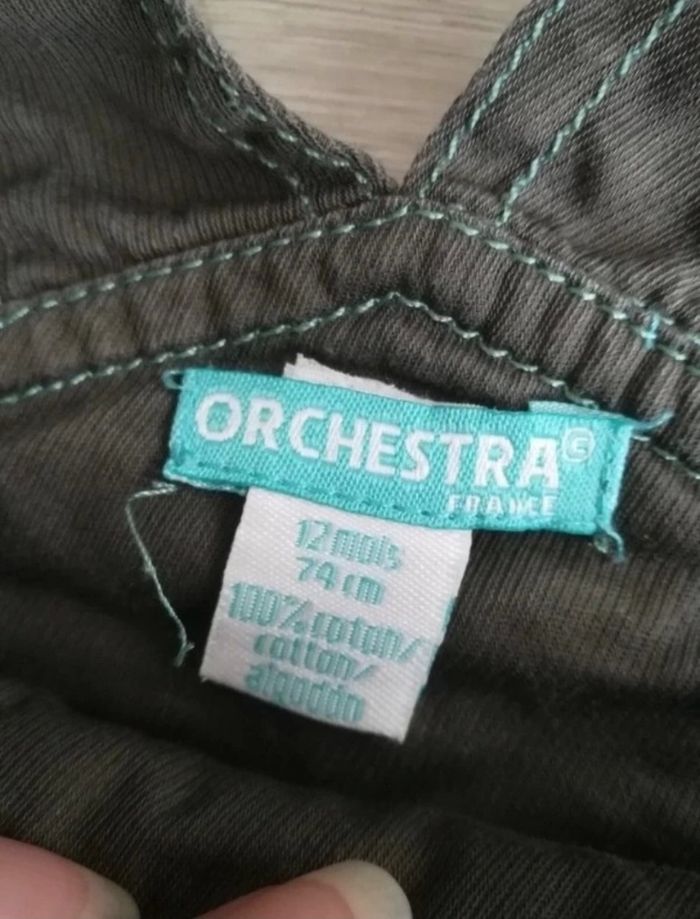 Salopette courte Orchestra 12 mois garçon - photo numéro 4