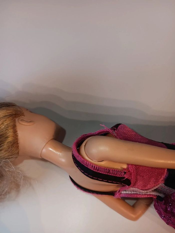 Poupée mattel barbie ensemble jupe et rose et noir (Année du moule corp 2013 tête 1998) - photo numéro 3