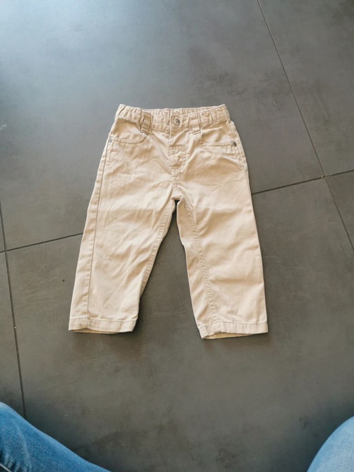 Jean beige grain de blé 18 mois
