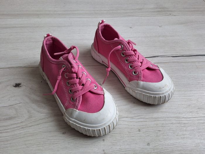 Chaussures fille type baskets rose pointure 28 à lacets élastiques - photo numéro 1