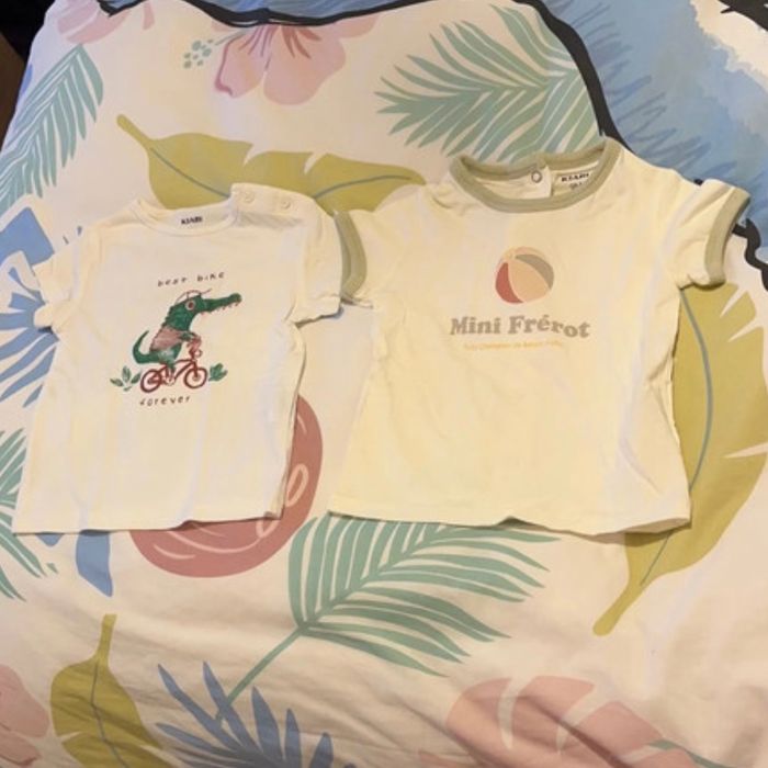 2 tee shirt garcon 9 mois neuf