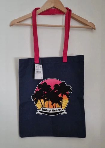 Sac en coton bleu Sunset Beach