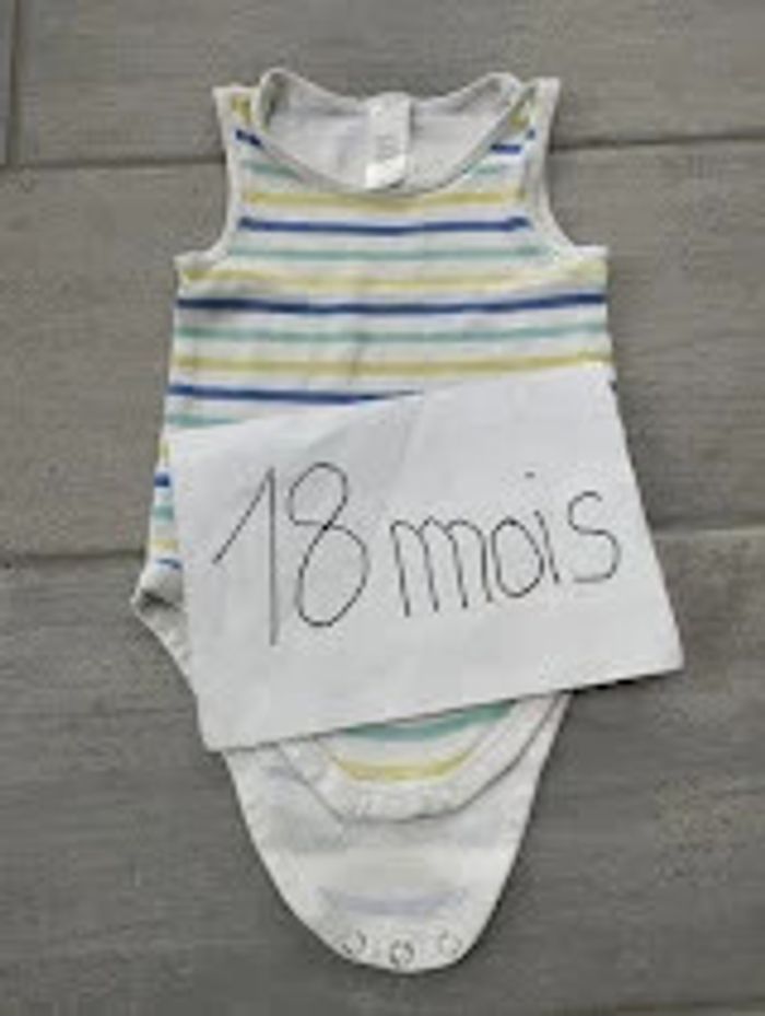 Lot n°461 Bodie sans manvhes Baby Club 18 mois