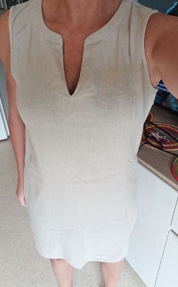 Robe d'été beige en lin 38