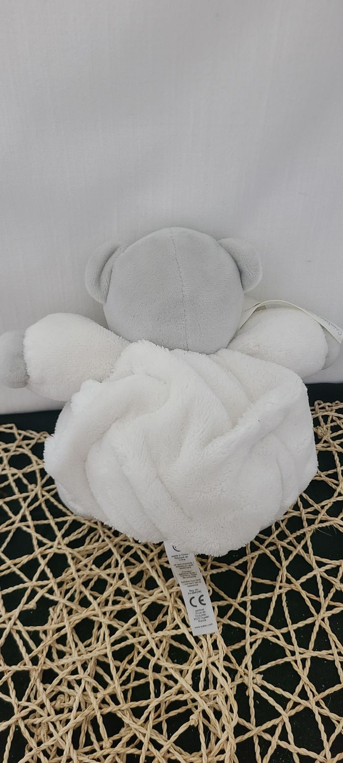 Doudou ours plume gris blanc KALOO - photo numéro 3