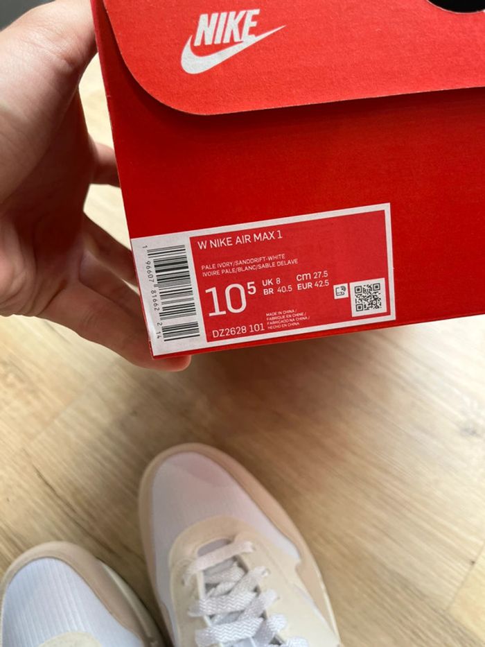 Nike Air Max 1 Pale Ivory 42,5 - photo numéro 6