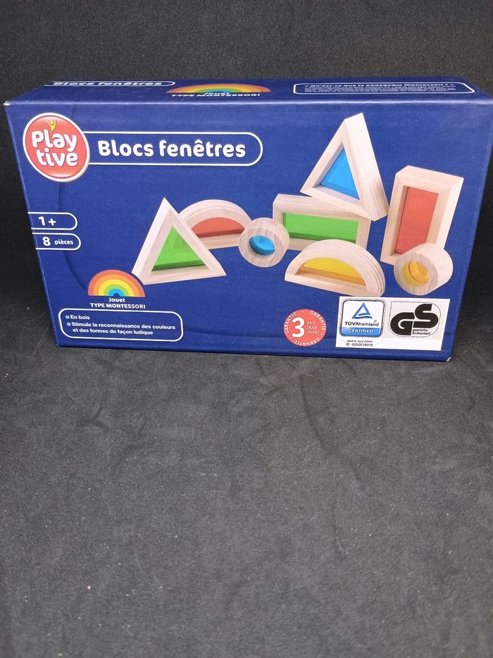 Jeux en bois Montessori blocs et fenêtre neuve parfait pour offrir