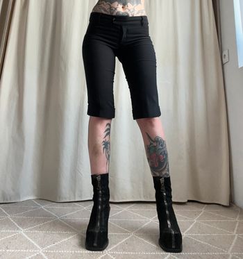 Short long taille basse vintage y2k Officecore Goth - Taille S/M