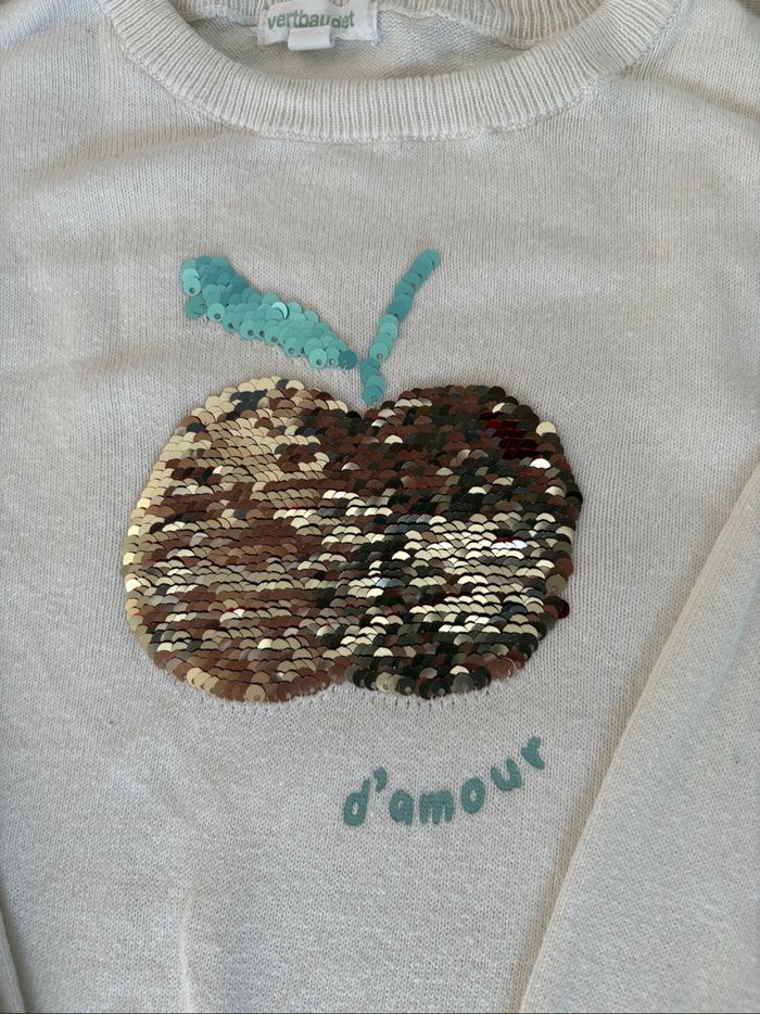 Pull fin blanc 8ans - photo numéro 2