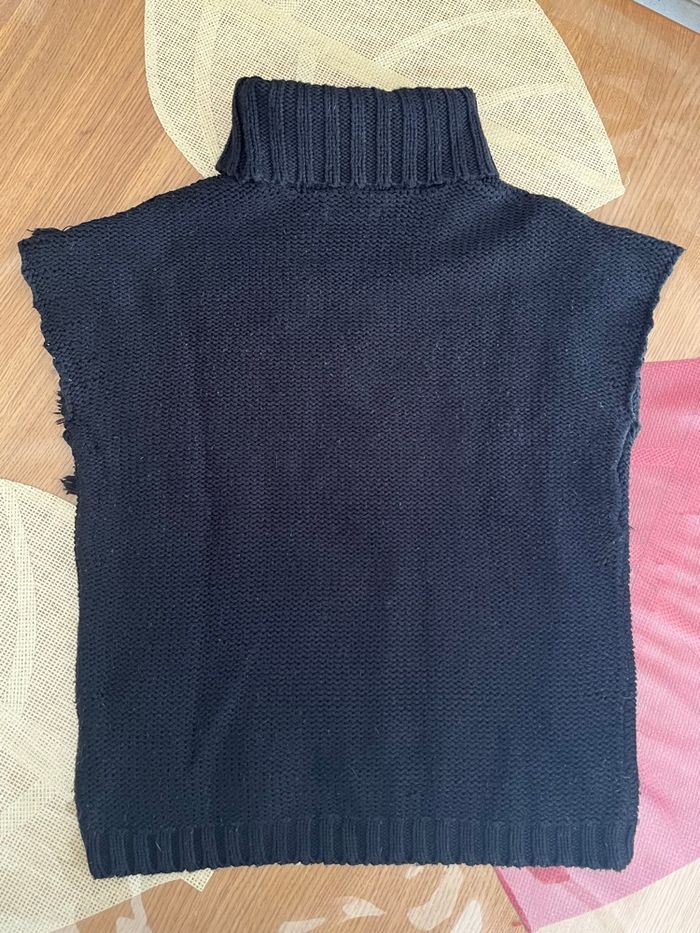 Pull à col roulé sans manches noir Taille 12 ans en BEG - photo numéro 5