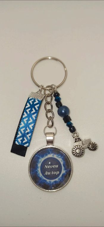 Cadeau neveu, porte clé message " Neveu au top"