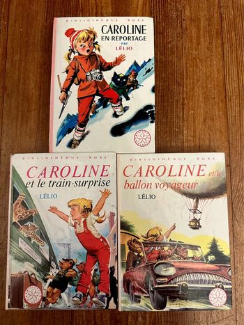 Lot de 3 livres Caroline Pierre Probst bibliothèque rose anciens vintage